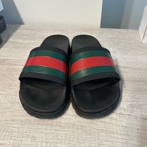 Gucci slides; men, size 9